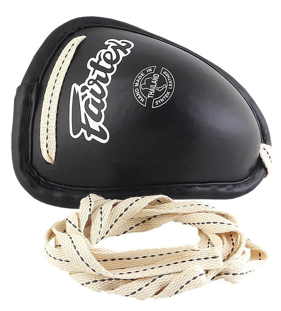 Fairtex GC2 Muay Thai - Coppe in acciaio Fairtex GC2, protezione per inguine, equipaggiamento MMA Muay Thai Cup in acciaio per inguine Thai Boxe Protector (nero, M)
