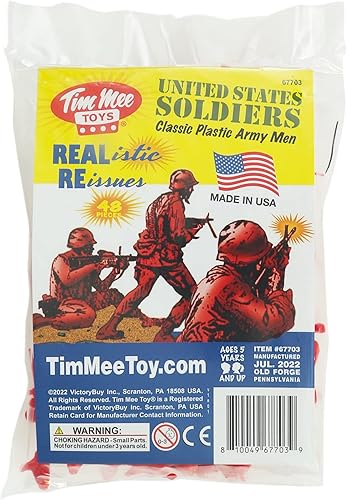 Miniatura 5 de TimMee Plastic Army Men - Figuras de soldado de juguete de 48 piezas, fabricadas en Estados Unidos
