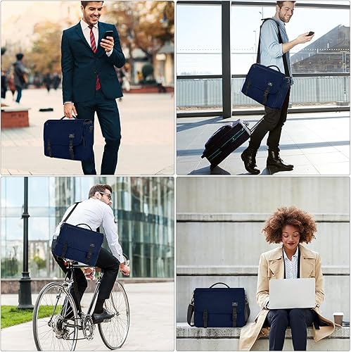 Miniatura 53 de MATEIN Bolsa tipo mensajero para hombres, mochila escolar para adolescentes, ligera de 17.3 pulgadas, maletín para laptop grande, bolsa cruzada