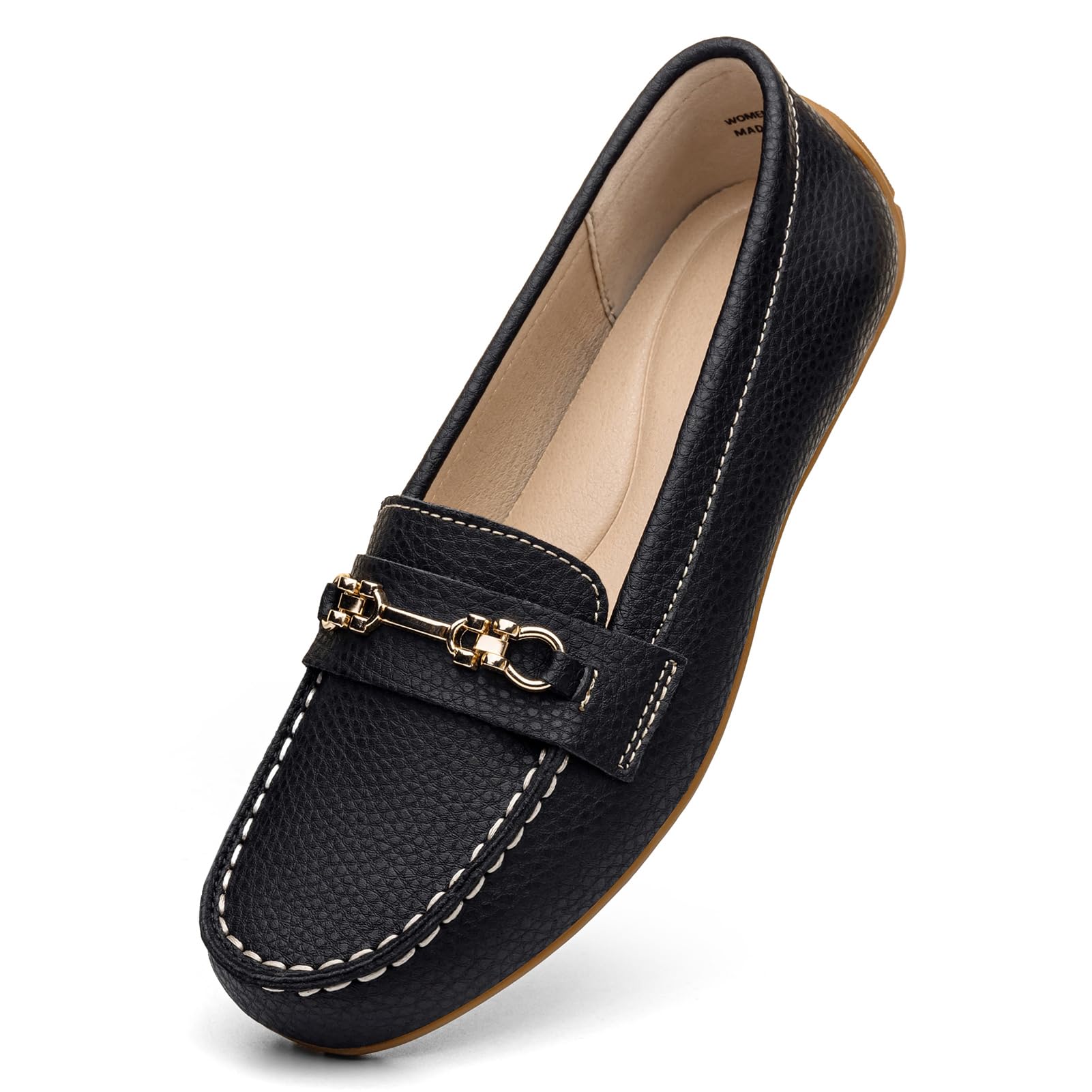 Loafers for Women Comfort Leather Loafers Cute Slip On Business Casual Dress Shoes Lightweight Work Flats Driving Mocs Walking Shoes for Women