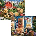 Bits and Pieces 4-in-1 Ensemble de puzzles multi-paquets pour adultes – Collection Country Living par Larry Jones – Die-Cut aléatoire Pieces, Individuellement bâclé avec des affiches de référence (quatre 500 Puzzles de pièces)