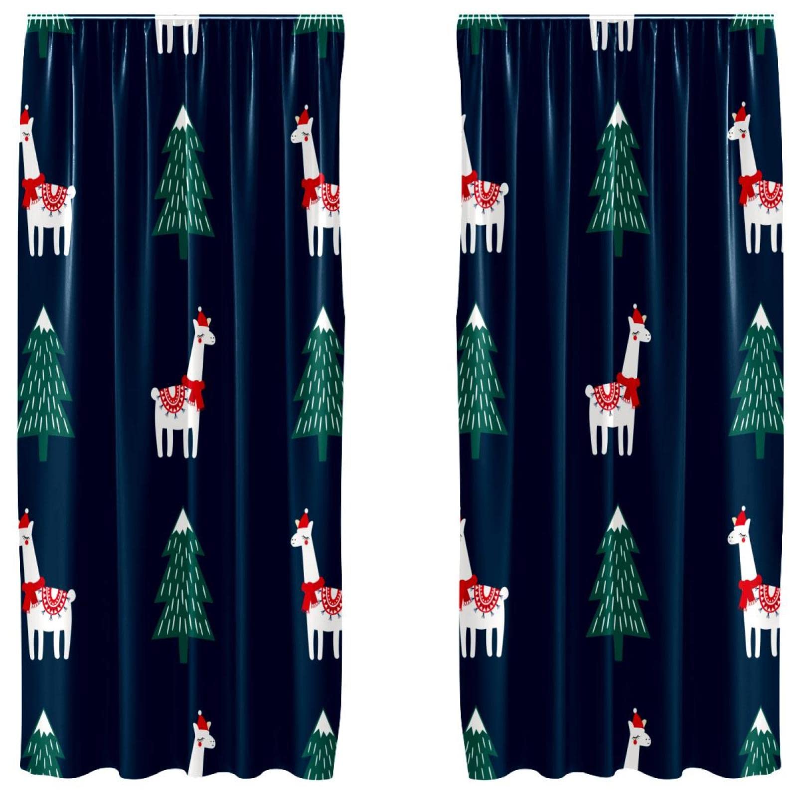 Rideau occultant lama et Noël pour créer un nid douillet de chambre
