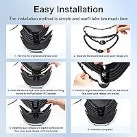 Vista 6 de Interfaz facial magnética para PSVR 2 de liberación rápida cubierta de cara soporte de carcasa para gafas PS VR2 accesorios antiarañazos