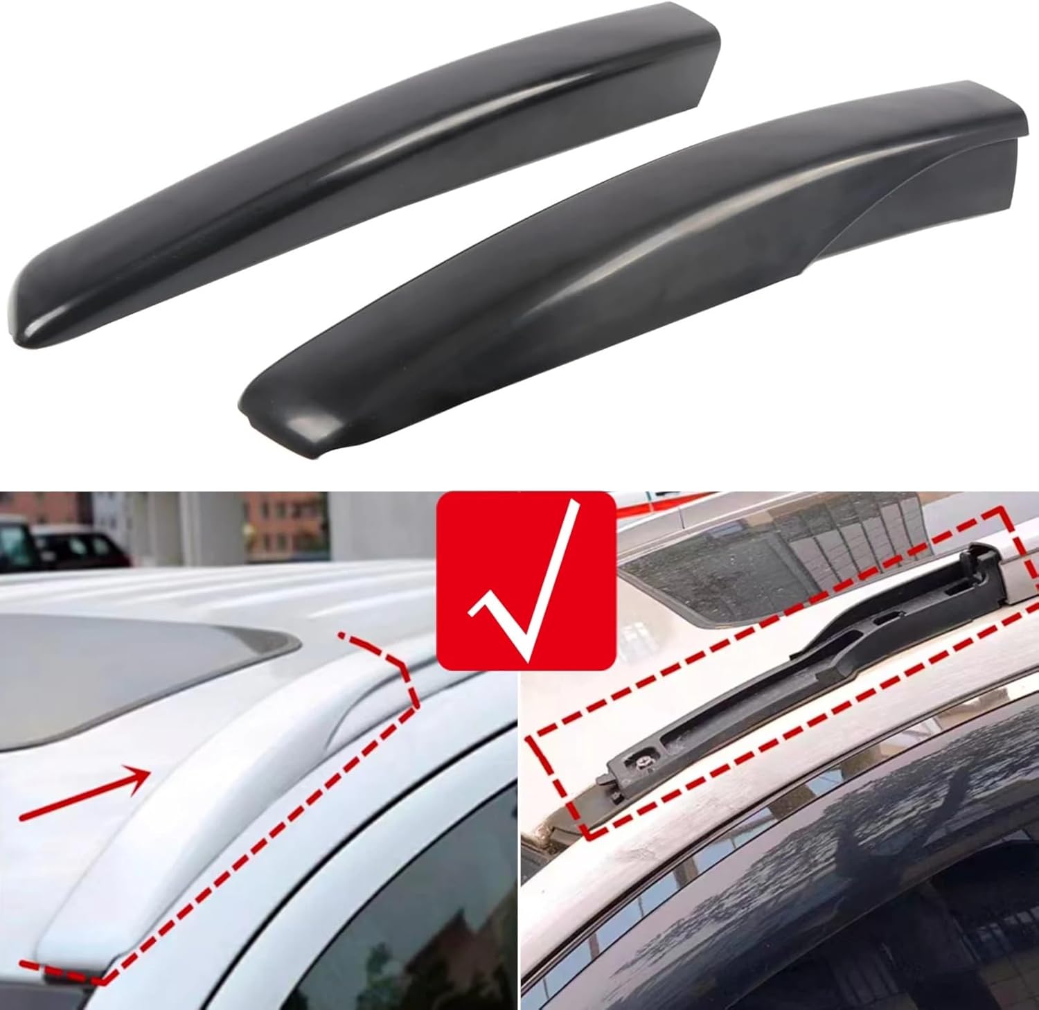 Roof Rack Cross for Mitsubishi for ASX RVR for Outlander Sport 2011-2021 Roof Rack Rail Cover End Protection Exterior Shell Cap
