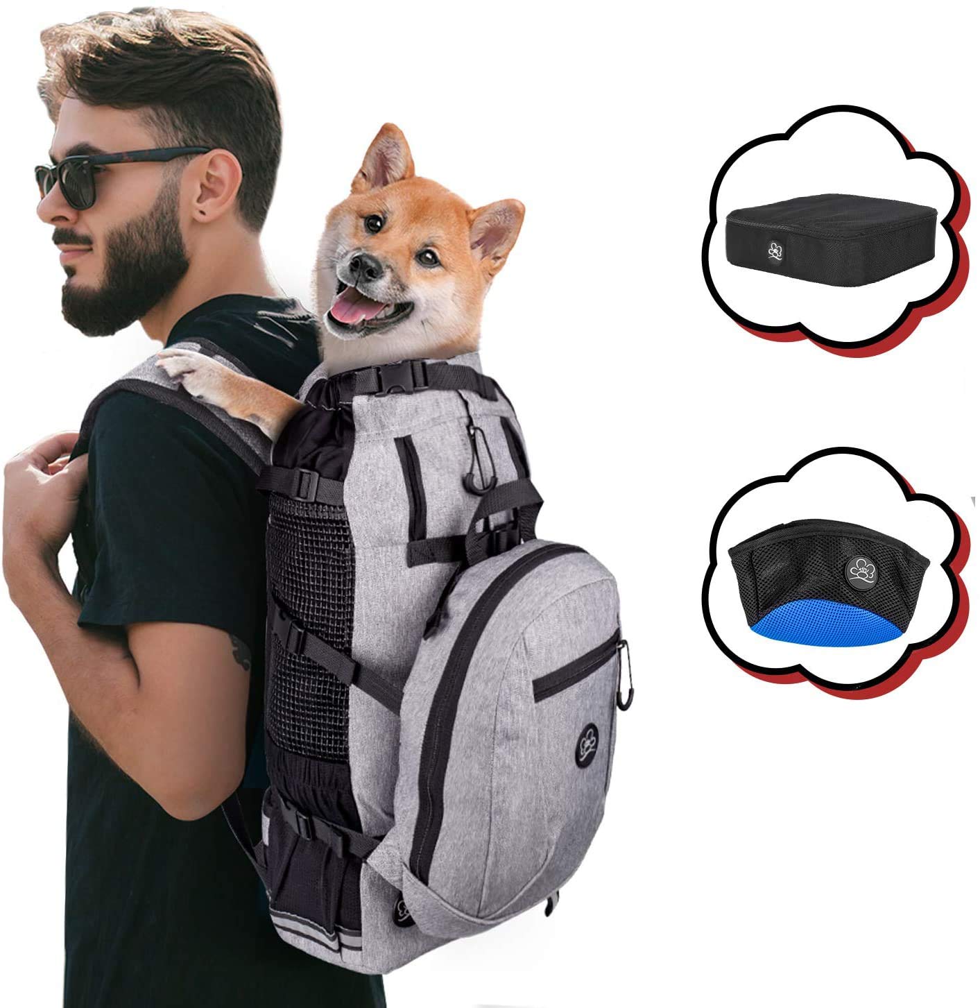 Buy PROPLUMS Dog Carrier Backpack for Small and Medium Dogs