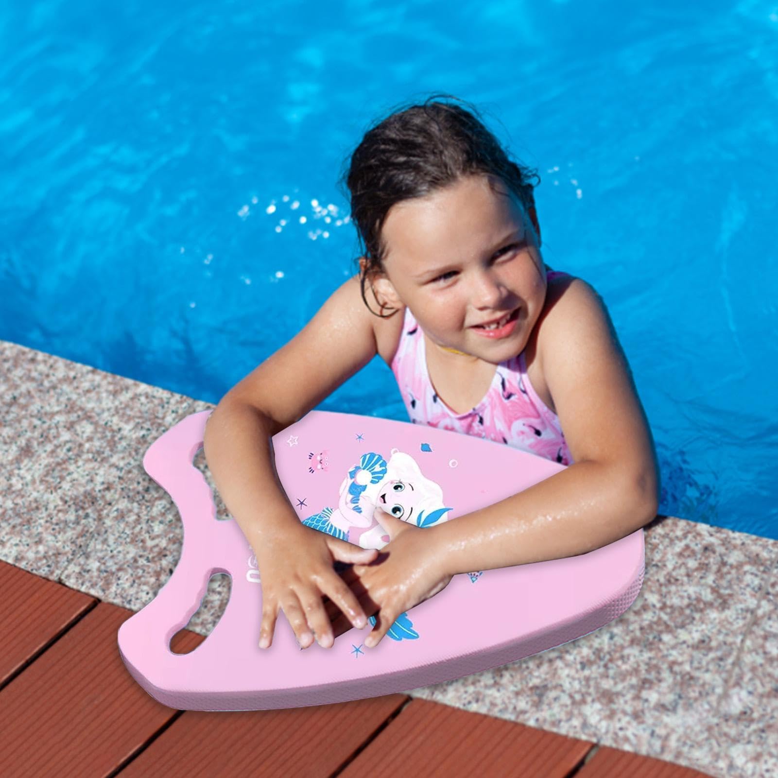 Planche De Natation KIKVTER – Enfant/Adulte – 2 Poignées – Motif Dessin Animé – Flottante Et Légère – Piscine/Plage