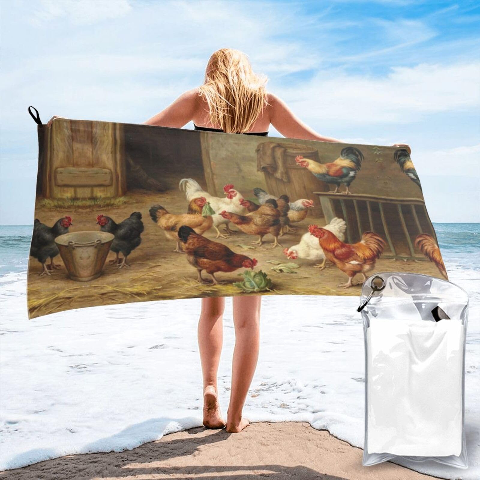 Serviette de bain grand format séchage rapide pour sport et plage