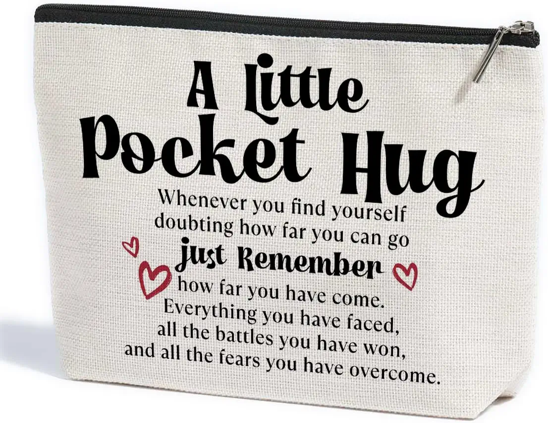 ZHAMEN Encouragement Gifts for Women Makeup Bag Motivational Gifts Makeup Pouch Birthday Christmas Friendship Gifts for Best Friends BFF Sister Coworkers Cosmetic Travel Bag