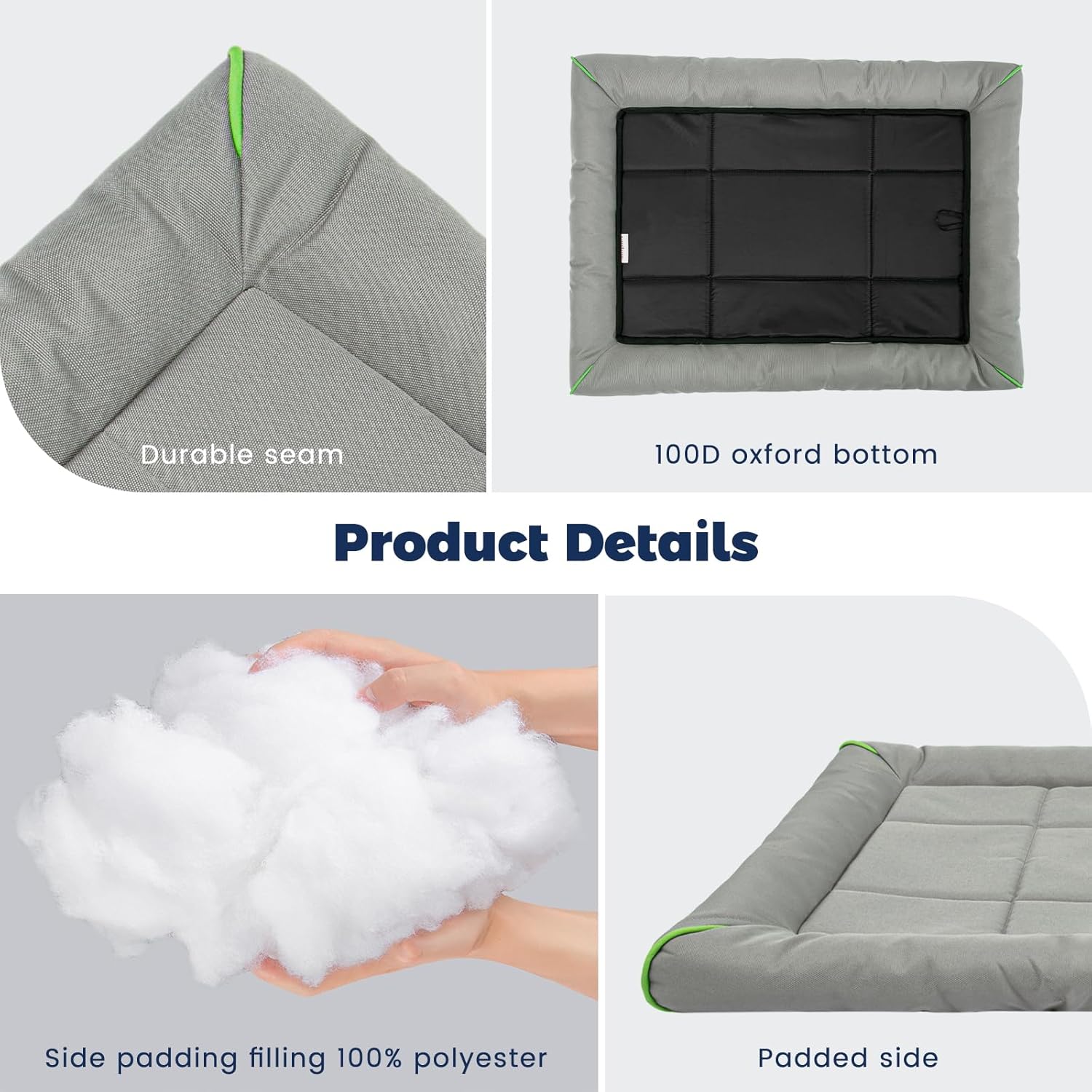 review Miguel Outdoor Waterproof Dog Bed for Metal Dog Crates Water-Resistant Oxford All Weather Pet Mat Durable Easy Wipe Clean Travel Indoor Outdoor Puppy Cat Bed(5