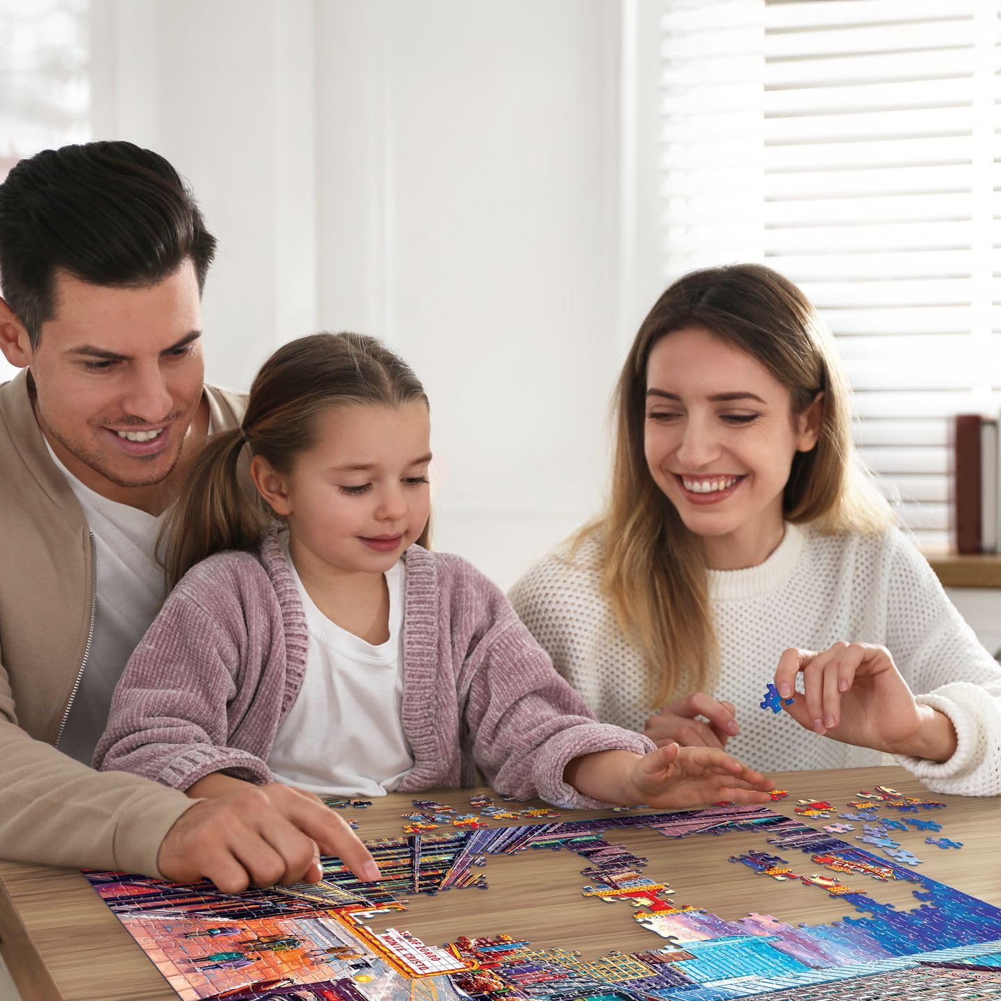 Chicago Downtown 500 Piece Jigsaw Puzzle For Adults - Made In USA, Premium Blue Board, 16x20 Inches - View #7