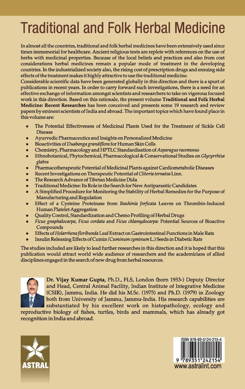 Traditional and Folk Herbal Medicine: Recent Researches Vol. 1