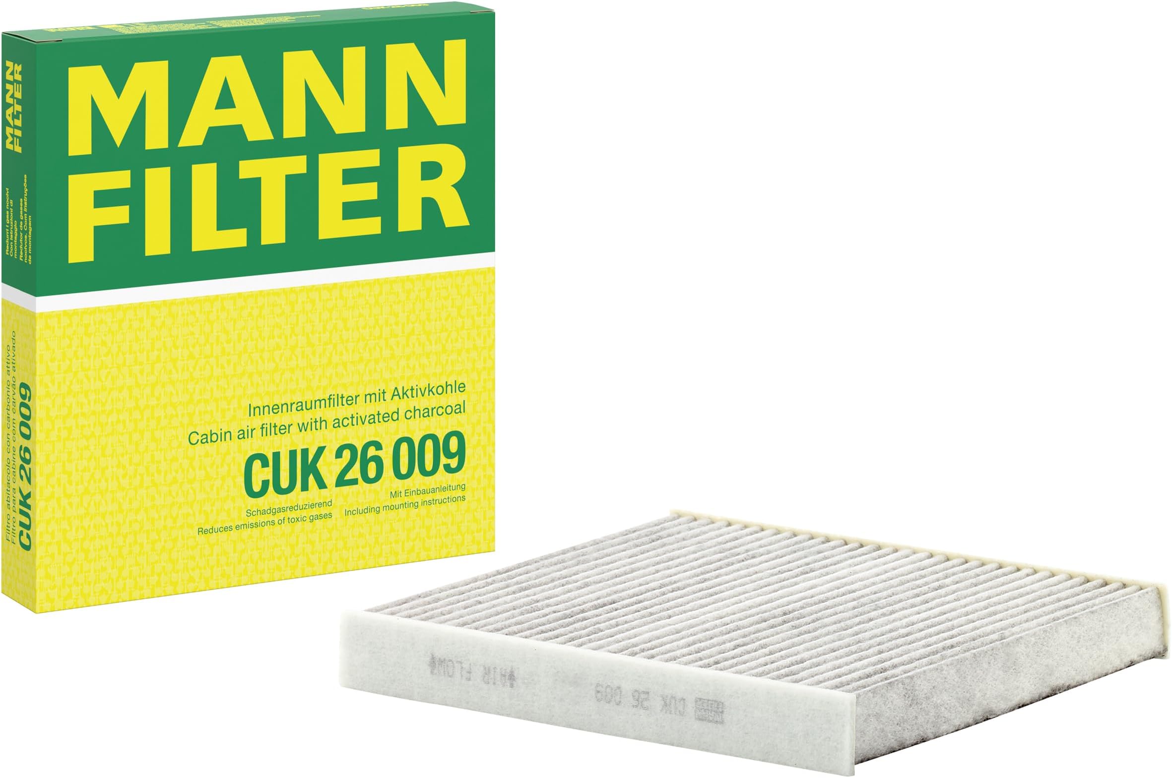 MANN-FILTER CUK 26 009 Cabin Air Filter with Activated Carbon