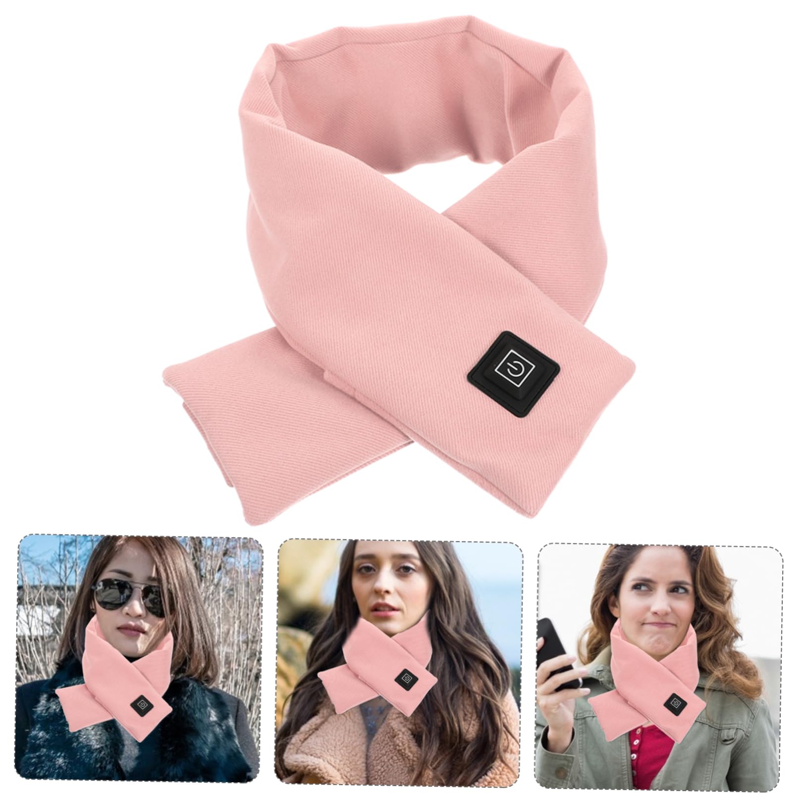 Healvian Sciarpa Riscaldante Per Calore Uomini Termico Nozze Ricaricabile Sciarpa Calda Fazzoletto Riscaldato Collo Riscaldante Tessuto Morbido e Delicato Sulla Pelle Khaki