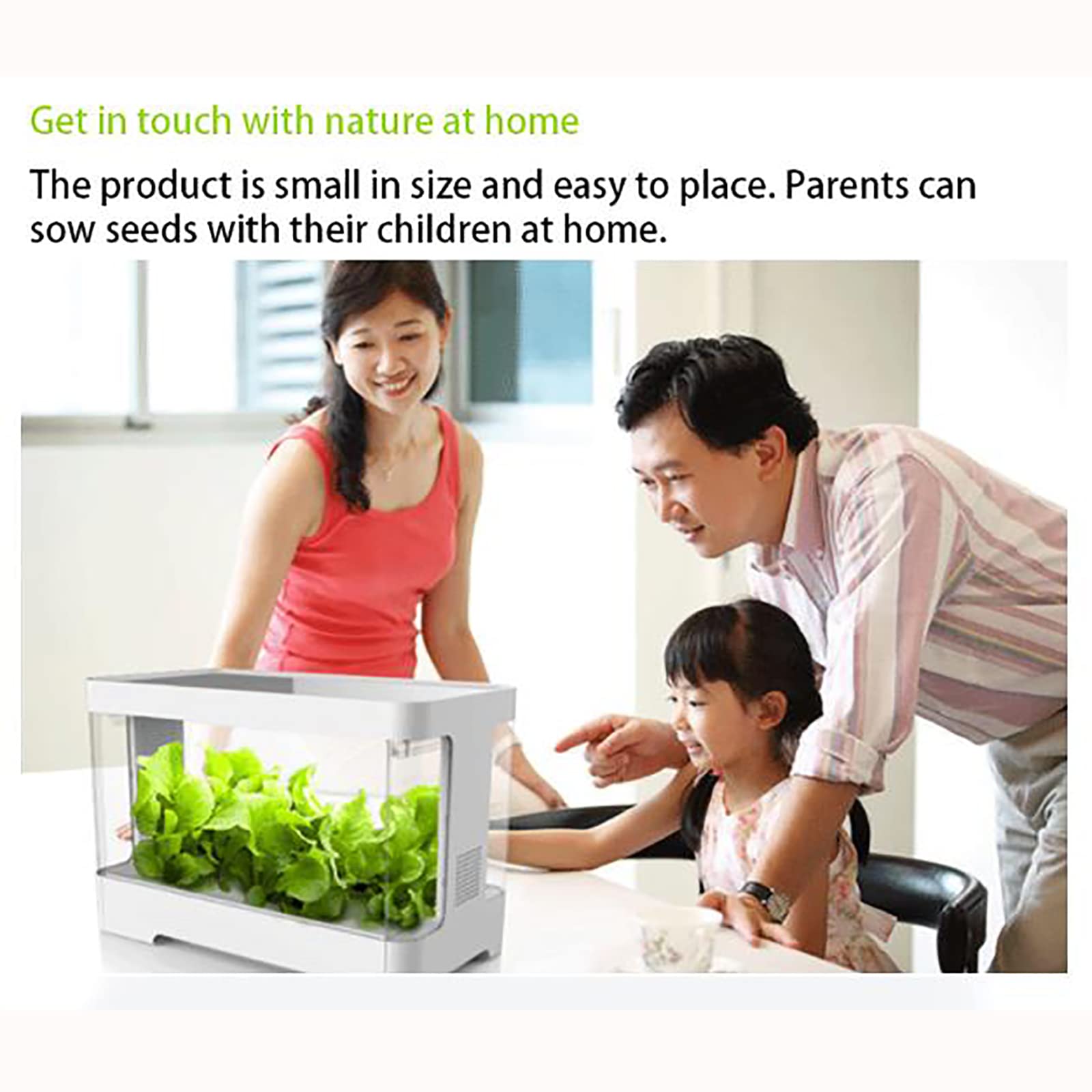 Sistema de cultivo hidropónico automático, maceta pequeña de cultivo sin suelo, con luz LED de crecimiento y control inteligente de temperatura, kit de germinación de plantas, para cocina casera, do