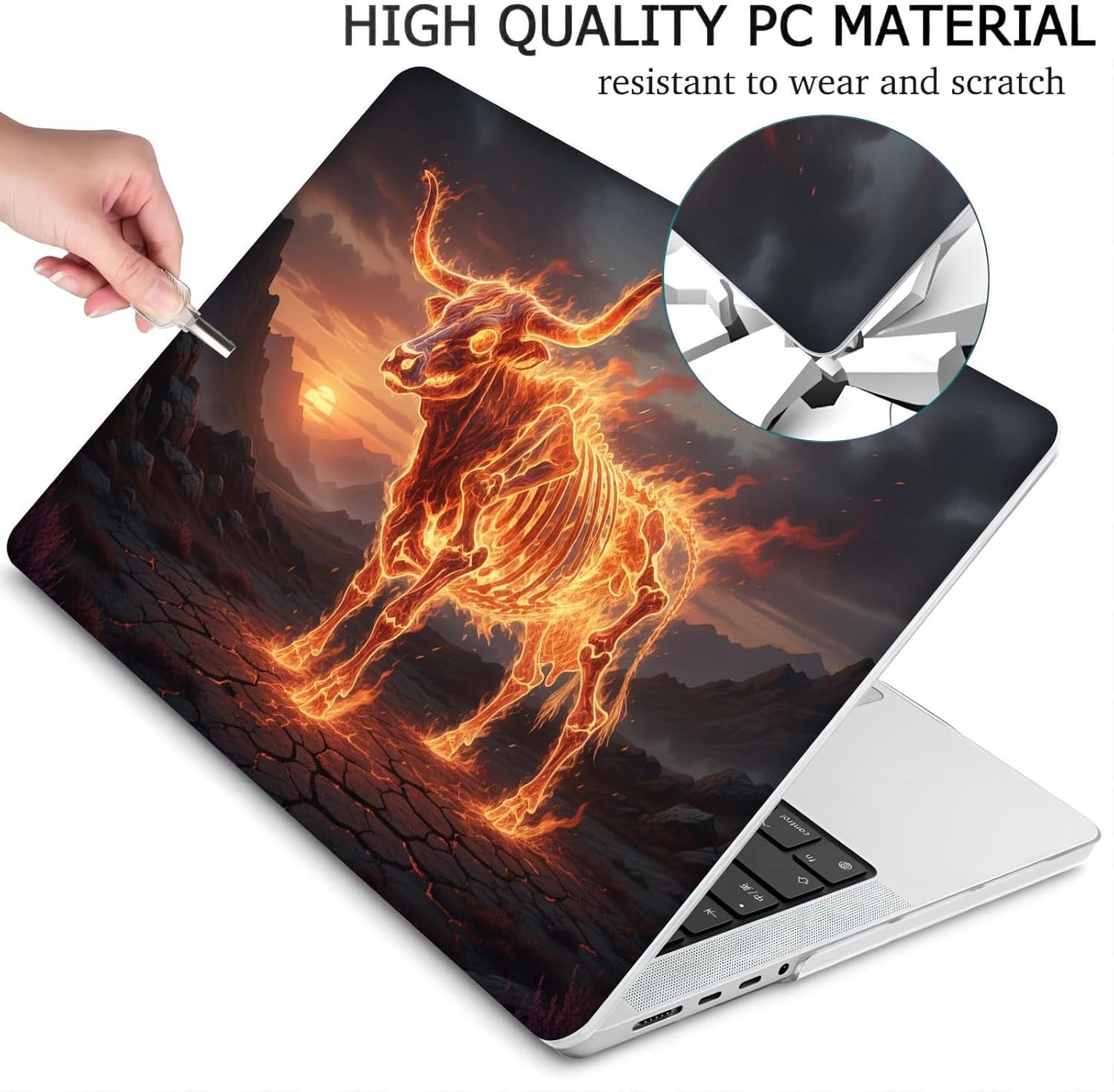 Compatible with MacBook Neo 13-inch, Hard Shell Case with Keyboard Cover and Screen Protector (A3404 A18 Pro chip, 2026 Release) - Bull MC23254