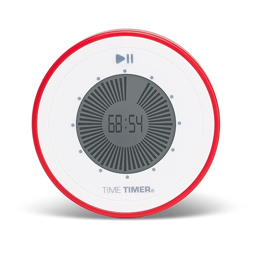 Time Timer TWIST 90-Minute Digital Countdown Clock — For Kids Classroom Learning, Homeschool Study Tool, Teachers Desk Clock, Exercise and Kitchen Timer