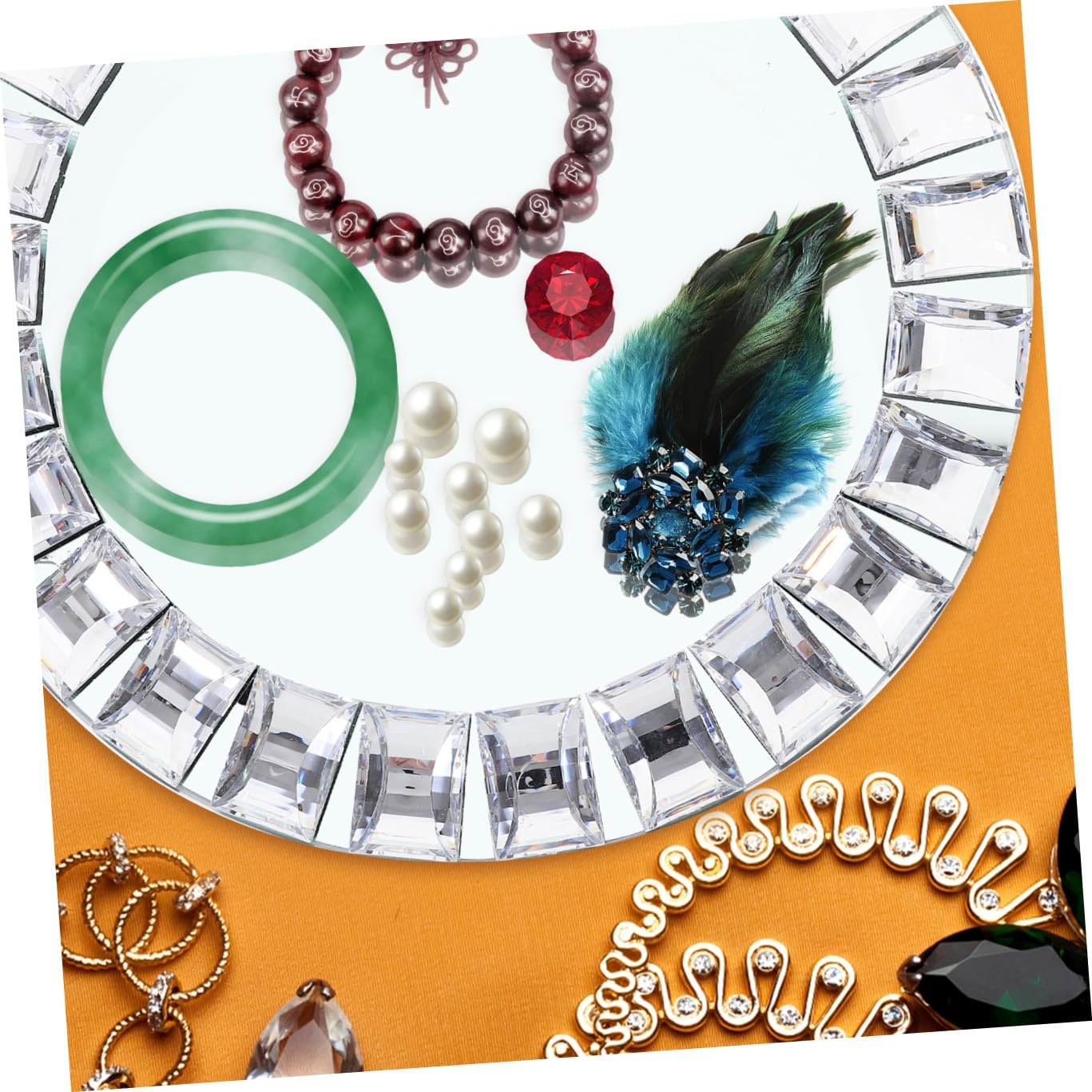 Runde Glas Schmuckschale für Schmuck und Kleine Dinge, Dekorativ