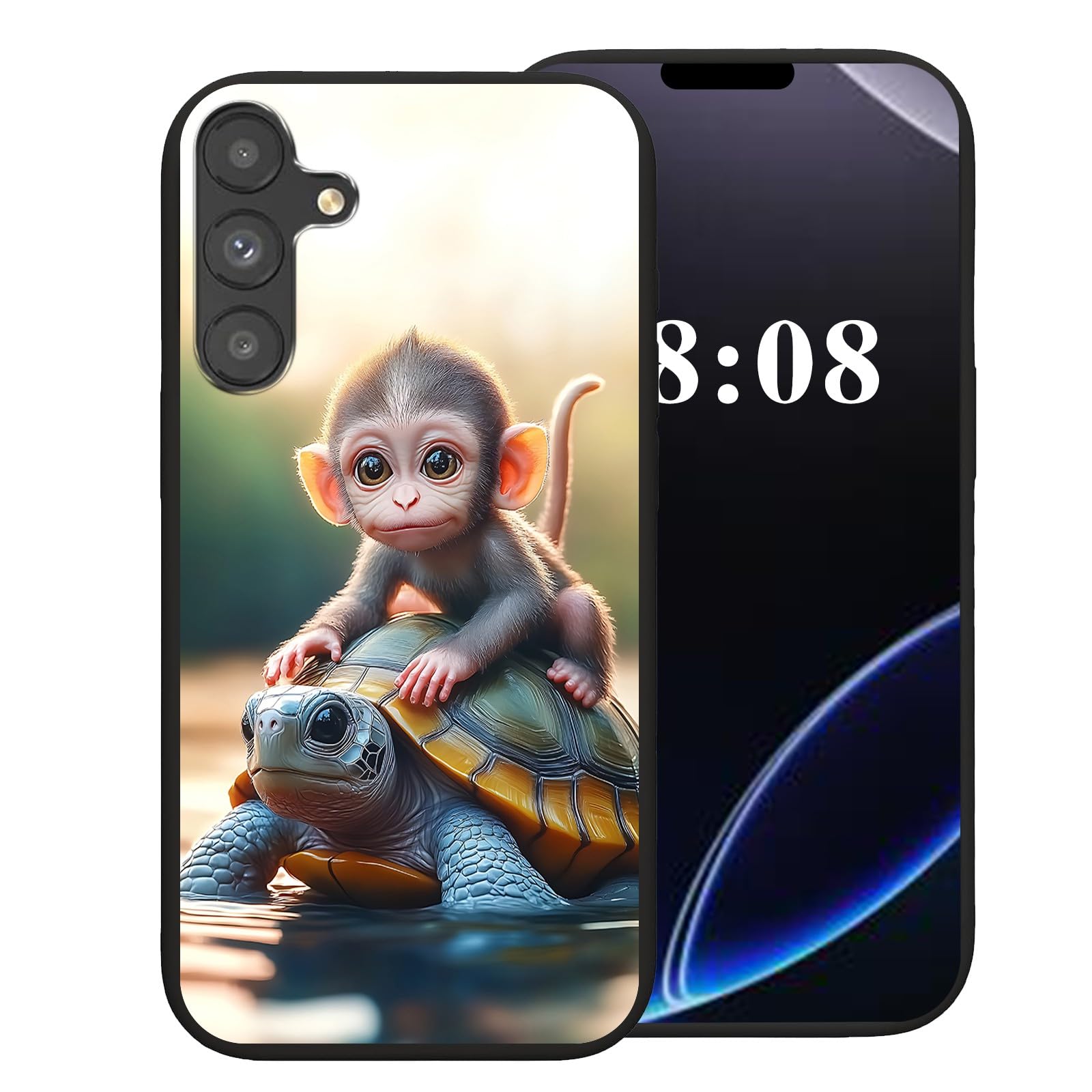 NLZQTTBD for Samsung Galaxy A16 5G Case,Black Soft TPU Silicone Shockproof Protection Cover Phone Case for Galaxy A16 5G 2024 6.7 inch Cute Amusing