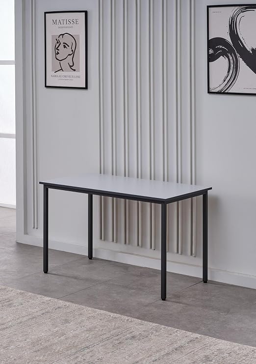 Arpelia Çalışma Masası 125X65 CM LAVA-GRİ,KENARLARI ANTRASİT BANLI