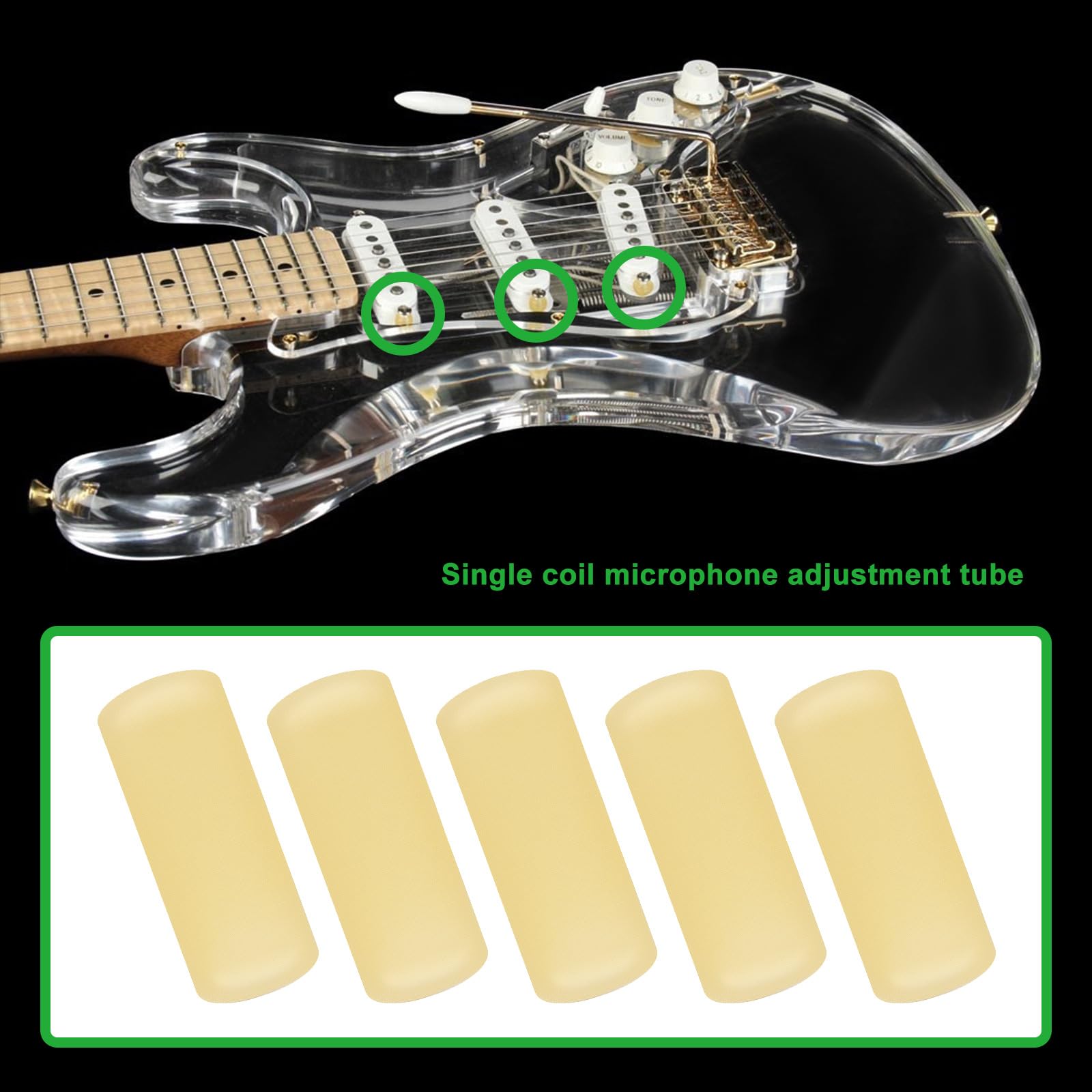 Briny River 12Pcs Guitar Pickup Tubing Rubber Tube Suitable for most Electric Guitars - Image 2