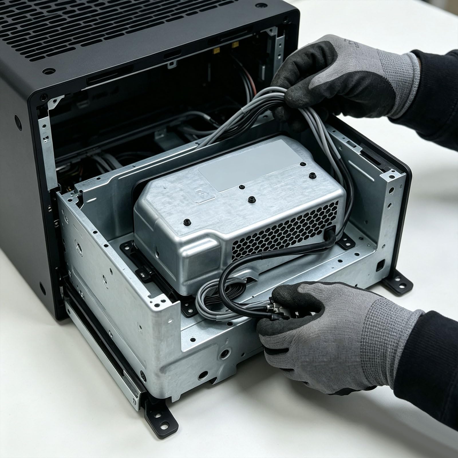 Modulo sostitutivo uscita 12 V, alimentazione console interna modello 1920, alloggiamento in metallo argentato, componente riparazione per problemi avvio Modulo alimentazione interno in della