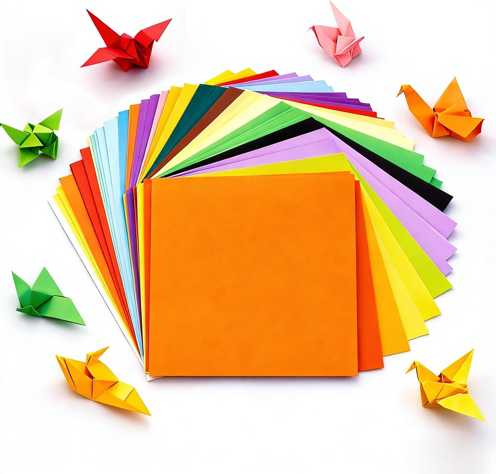 Origami Paper 160 Sheets - 20 Vivid Colors - 6x6 Inch Double Sided Premium Folding Paper for Origami Crane, Butterfly, Heart, and Other Origami Projects - Perfect for Kids, Adults, Arts & Crafts