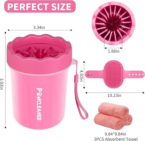 Miniatura 60 de Limpiador de patas de perro, limpiador de patas de perro, limpiador de patas fangosas, limpiador de pies de mascotas para perros y gatos de raza