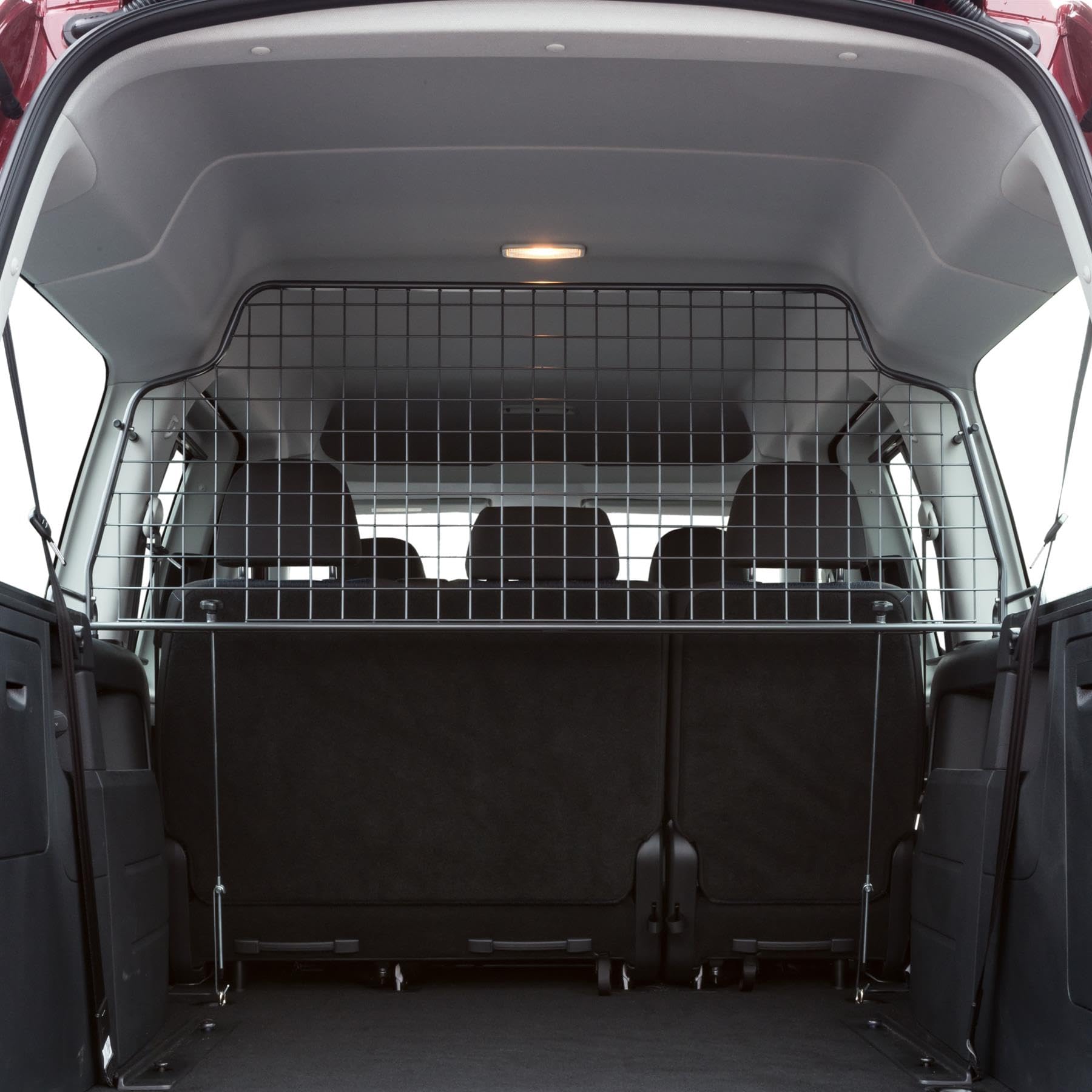 Travall Hundegitter für Volkswagen Caddy 2003-2020, fahrzeugspezifisches Trenngitter für den Kofferraum aus Stahl, passgenau für sicheren Hundetransport