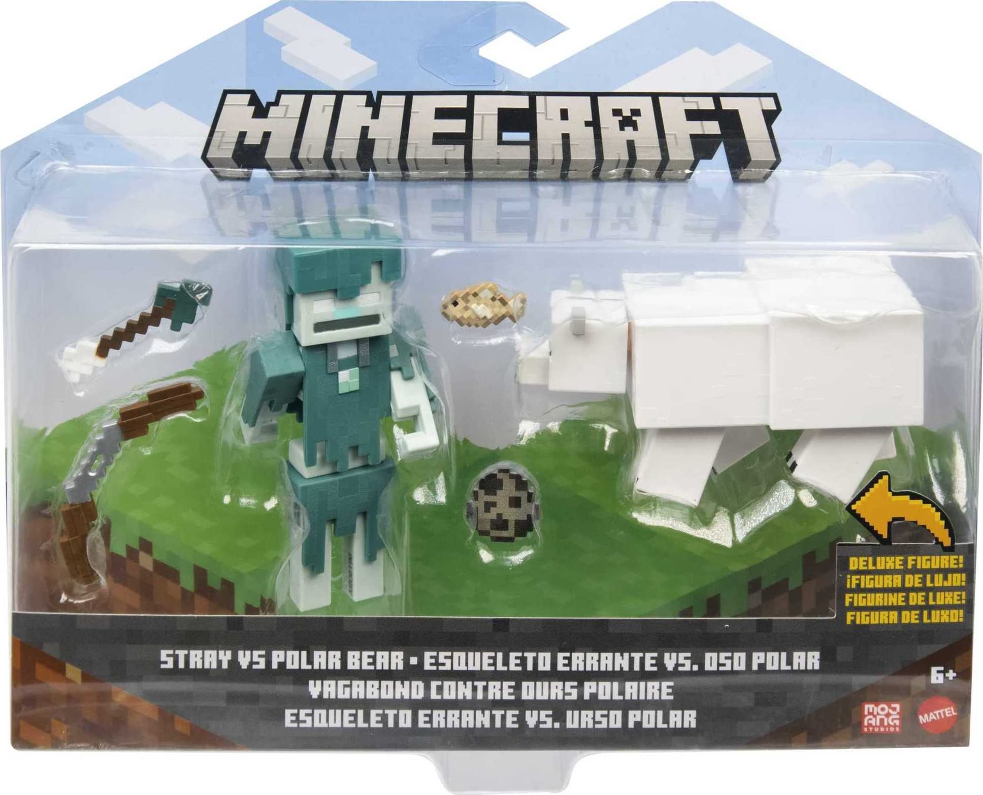 Mattel Minecraft Statuetta Articolata 8cm Con Cubo Di Carta Per Costruire - Assortito - 4