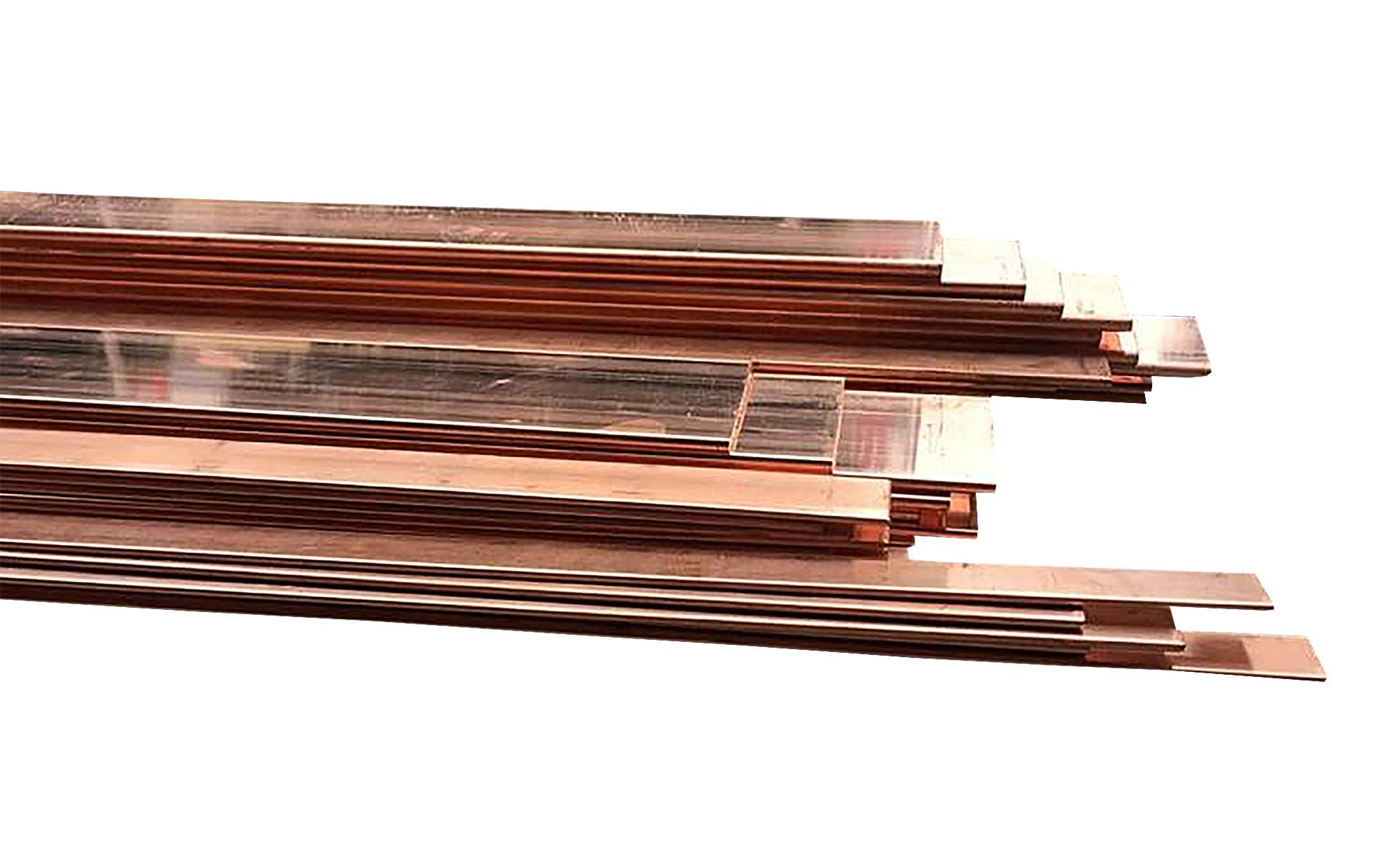 TEN-HIGH - Barra, plana, de cobre puro, para gran conductibilidad de corriente, 4 mm de grosor, 30 mm de ancho y 1000 mm de largo