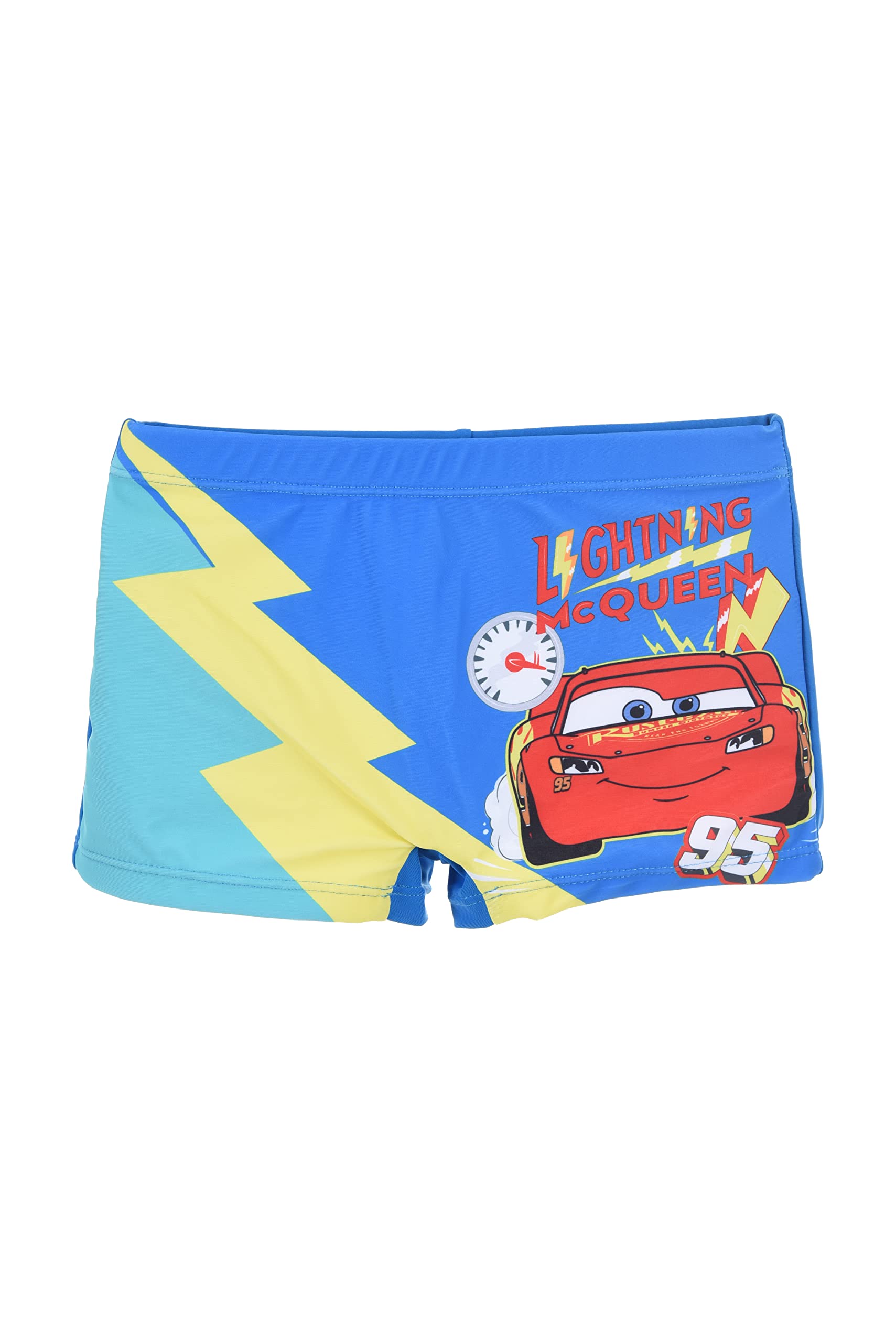 Disney Pixar Cars Bañador Niño, Bañador Natación Infantil, Shorts de Baño Lightening Mcqueen, Secado Rápido, Talla 8 Años, Azul
