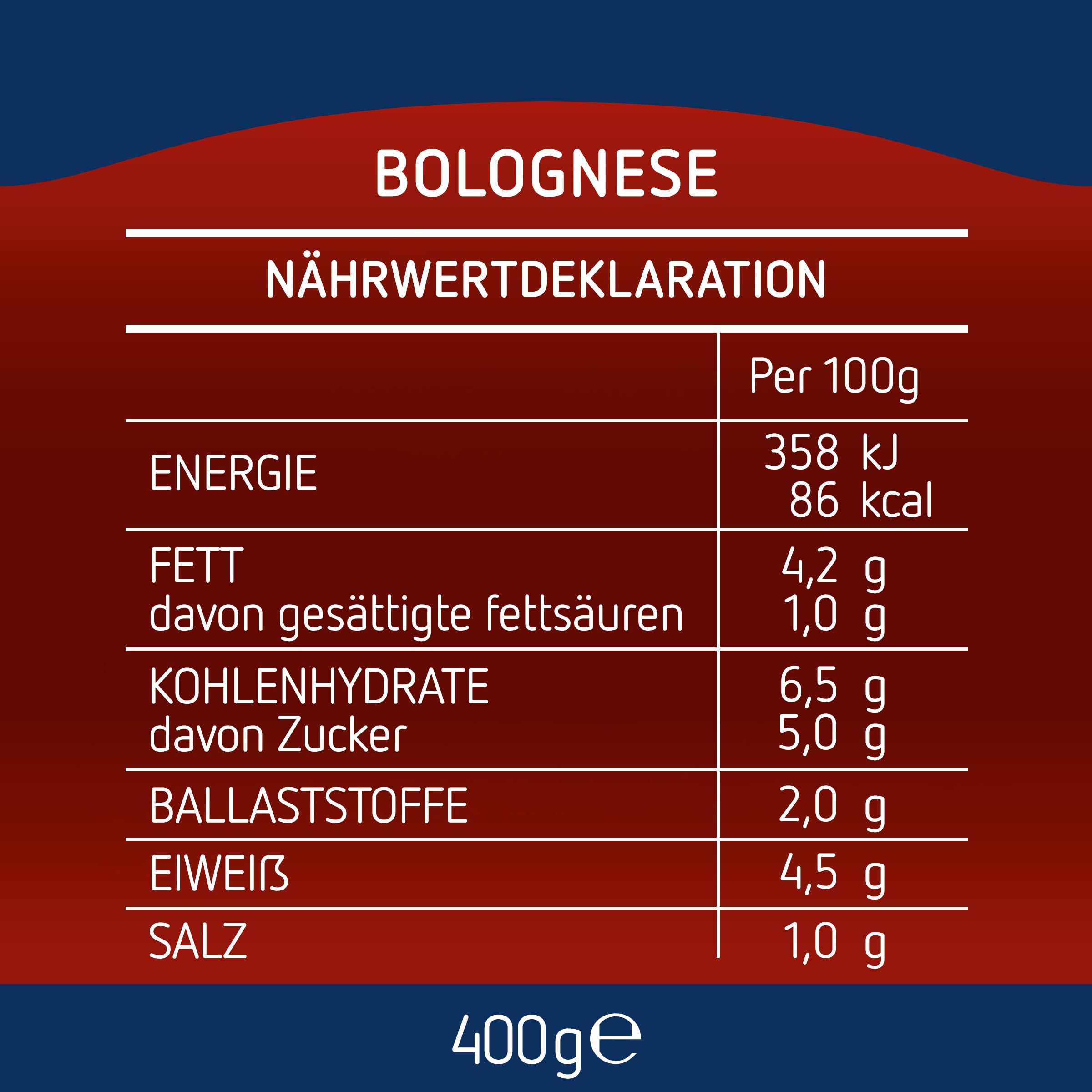 Barilla Sauce Bolognese 400g (carton de 6)