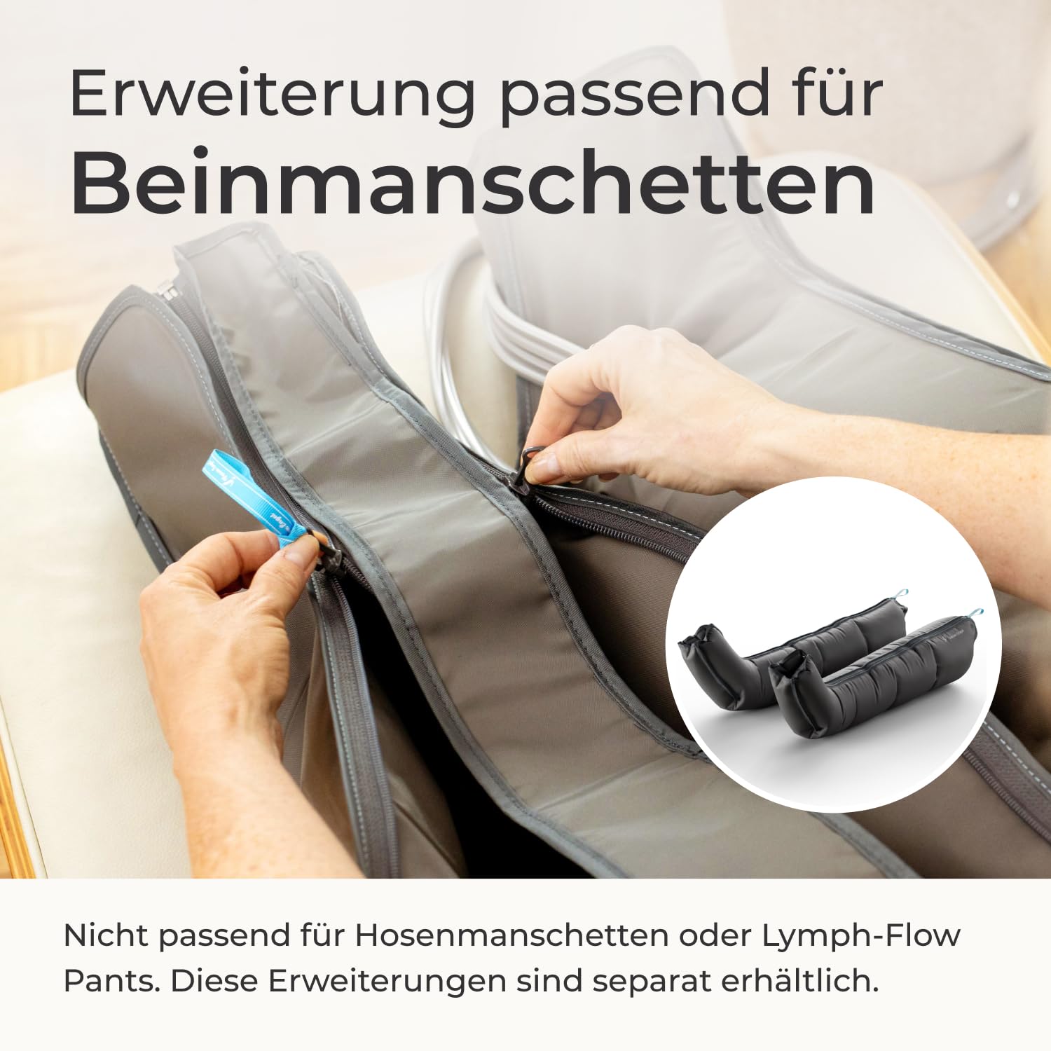 Venen Engel Beinmanschetten Erweiterung | Achtung: passend je Modell wählen | 10 cm Umfang-Erweiterung | 2 Stück | bis zu 4 Erweiterungen kombinierbar (bis zu 40 cm) (Packung mit 2)