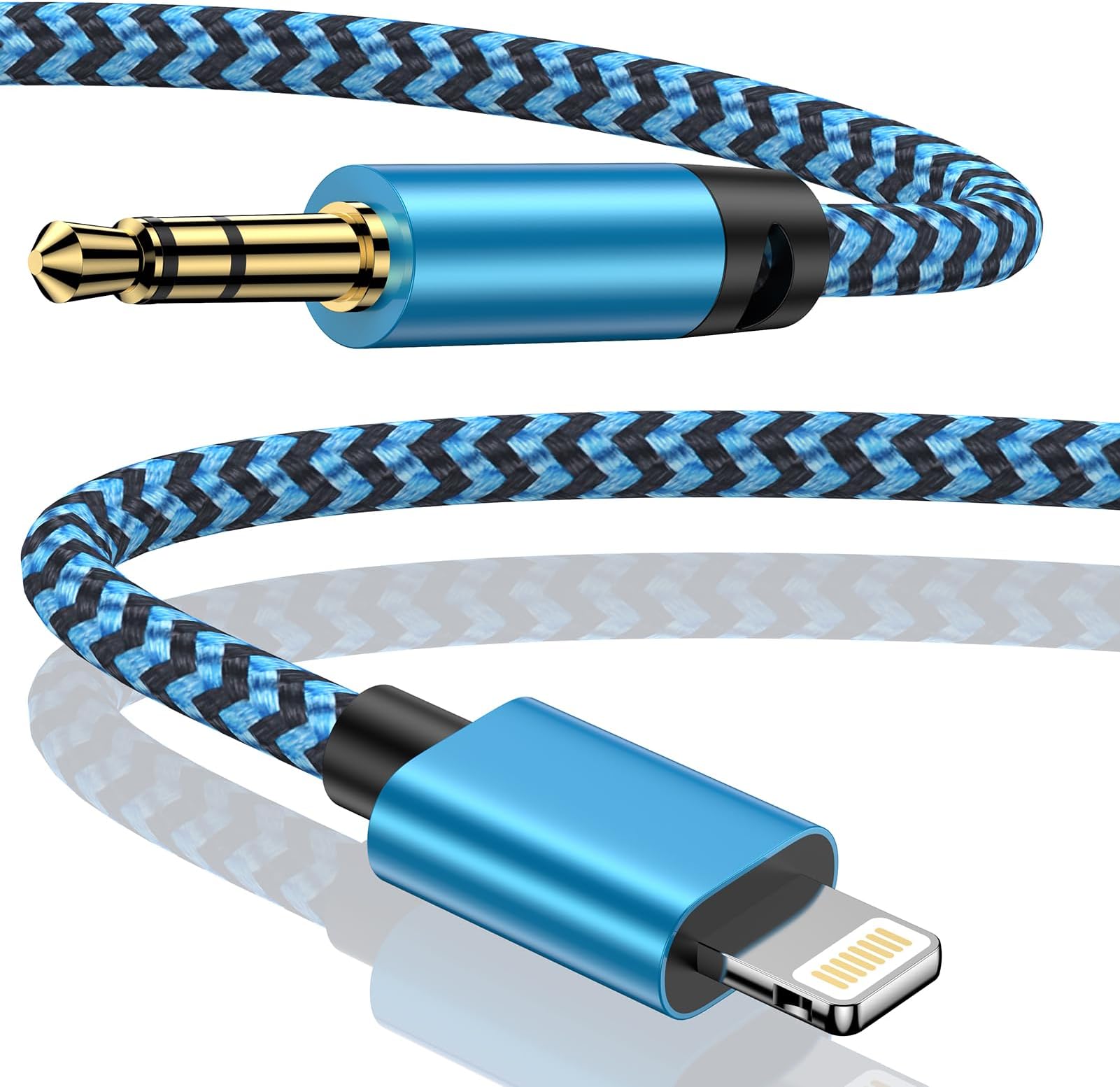 Haoano Aux Cable for iPhone in Car, Aux to Lightning Cables 1M 3.5mm Jack Aux to Lightning Cable for Car Stereo/Headphones/Speaker Compatible with i Pad/iPhone 14/13/12/11/Pro Max/X/XR/XS/8 Plus