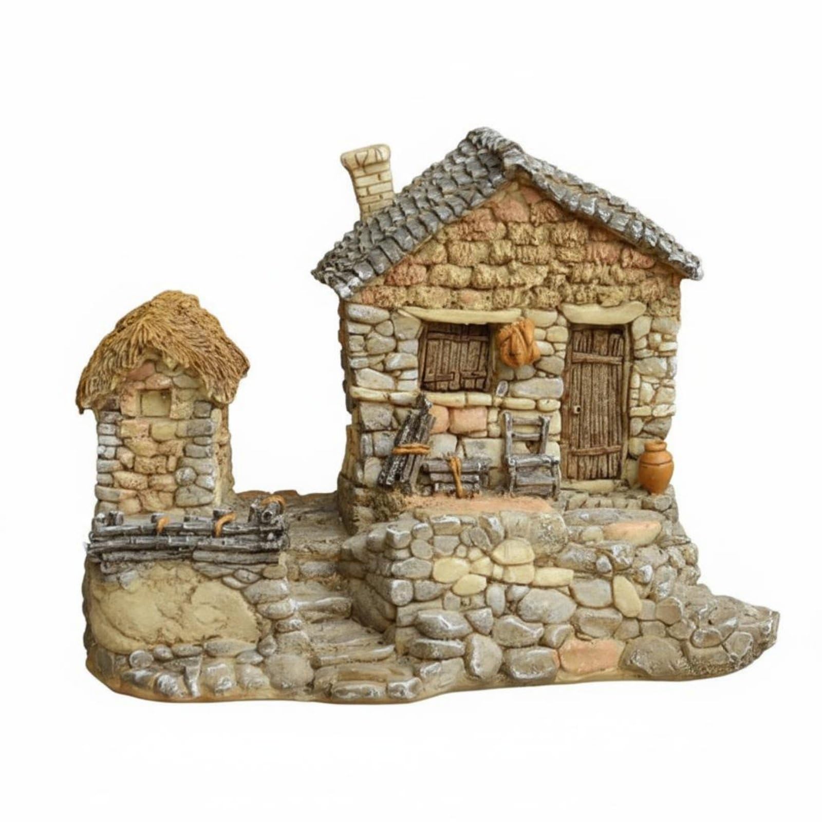 Figura de casa miniatura para jardín de hadas y decoración mágica de oficinas