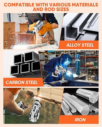 Miniatura 5 de Saker Máquina de soldadura portátil, soldador de arco de 110 V con inversor IGBT, 5 ajustes de corriente variable, se adapta a varillas de alambre