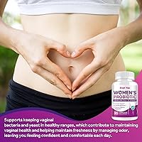 Vista 7 de Probióticos para mujeres, 100 mil millones de UFC, 32 cepas, con prebióticos y enzimas digestivas, apoyan la salud digestiva inmunitaria, vaginal