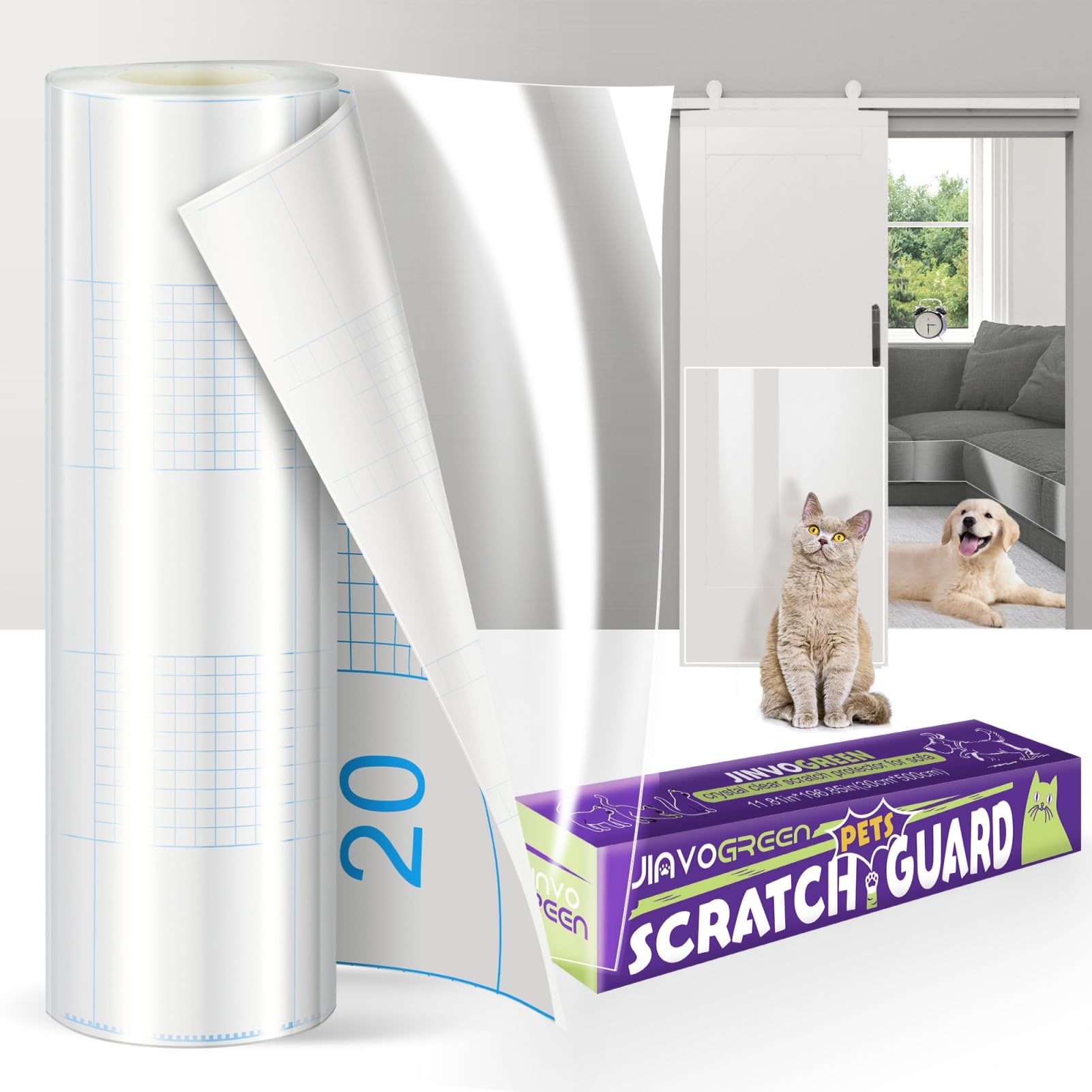 JINVOGREEN Cat Scratch Furniture Protector Roll