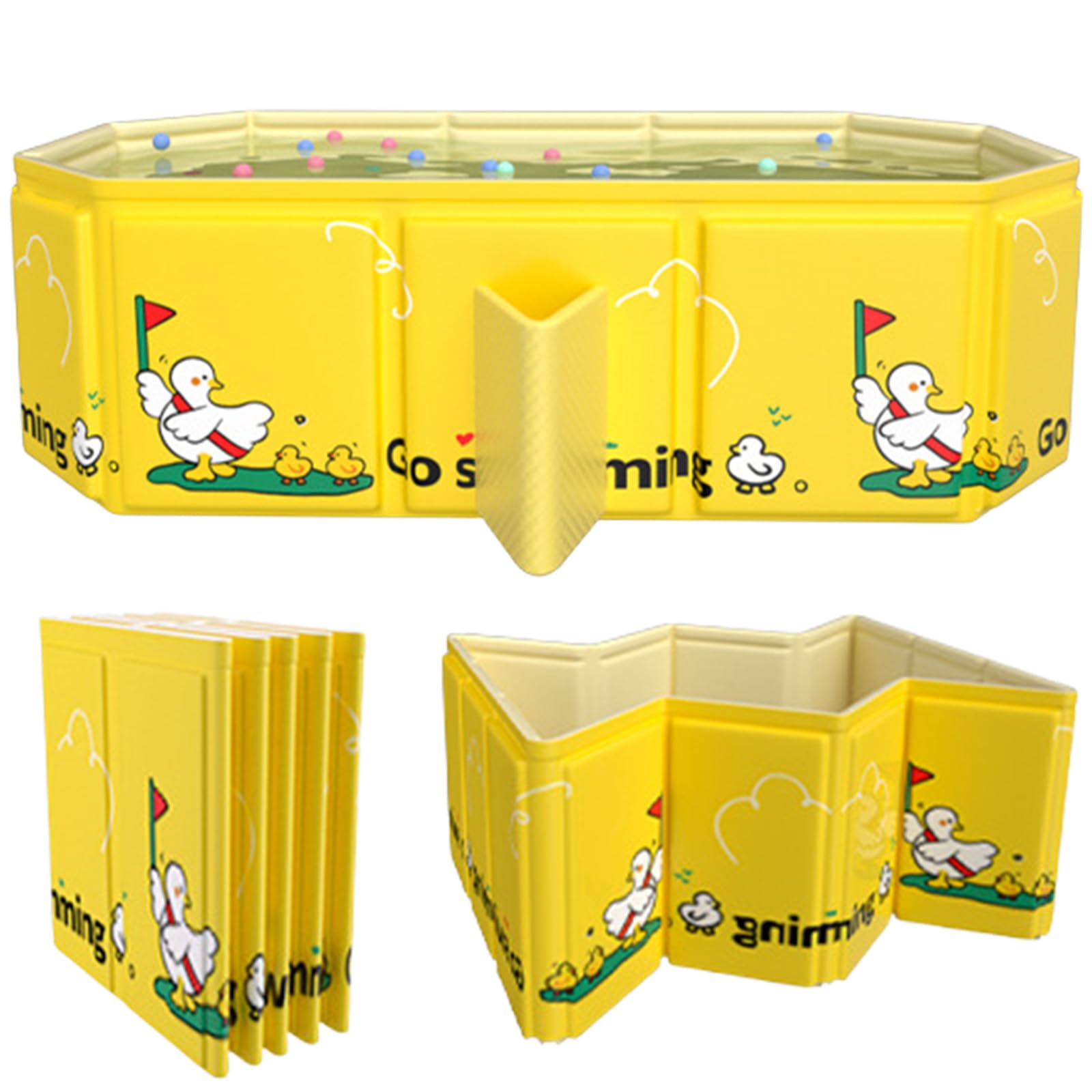 Bañera plegable para bebé para un baño seguro, fácil almacenamiento, portátil, de PVC, ahorradora de espacio, para niños, bañera fácil de plegar