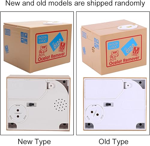 Miniatura 6 de Caja de dinero para gatos, alcancía, travesura, robo, automático, caja de ahorro de dinero, monedas, banco, centavos, gran Navidadcumpleaños para