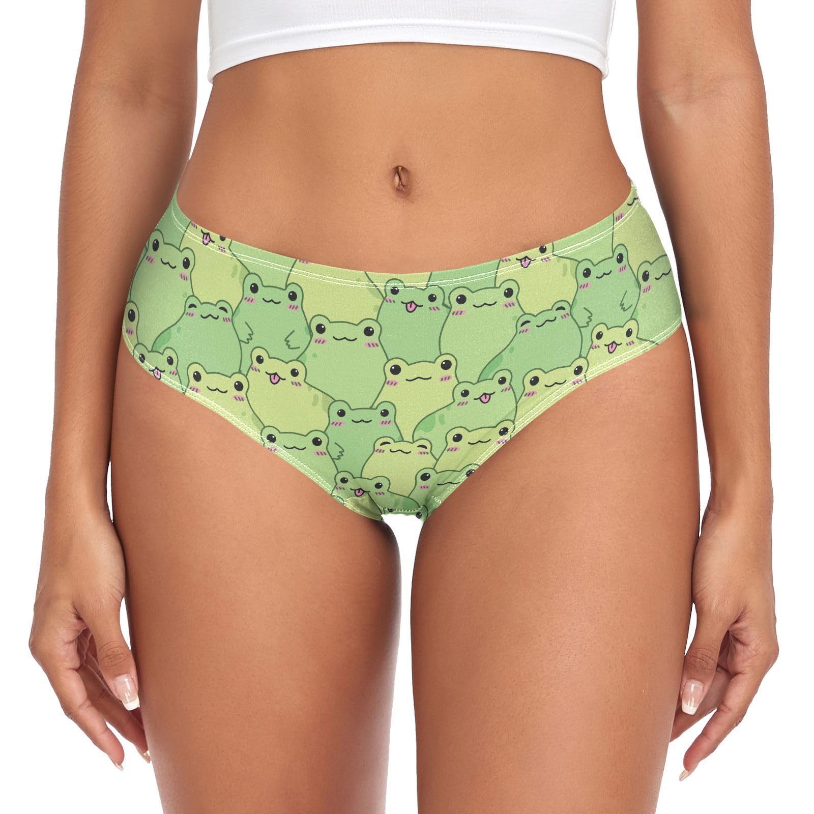 SMAZDFXX Women Underwear Frog Animals Panties for Cheeky Bikini XS-XXL