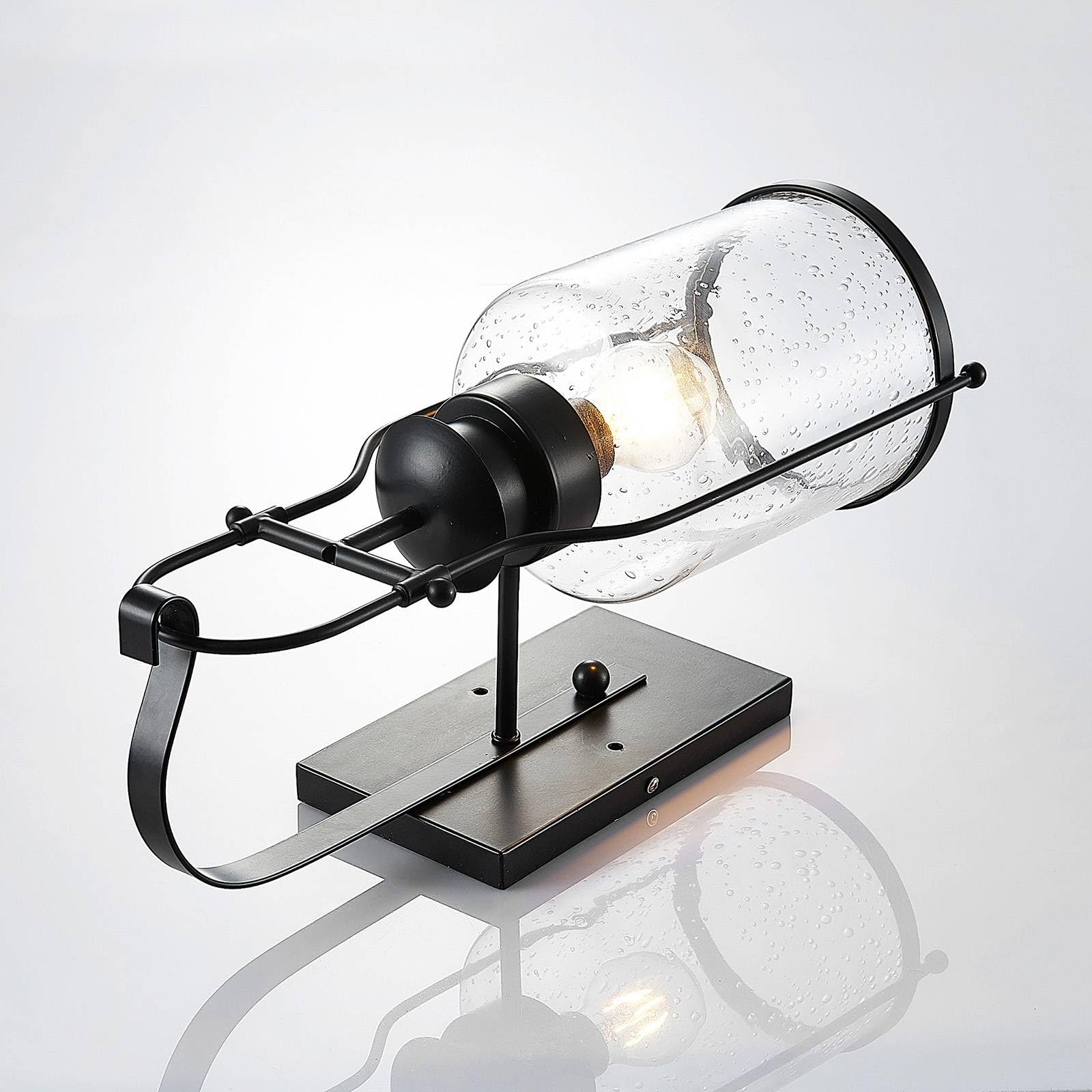 Lindby Wandleuchte, Wandlampe Innen (Laterne) Rozalie (Retro Vintage Antik) in Schwarz aus Metall (1 flammig E27) - Wandstrahler Wandbeleuchtung Schlafzimmer/Wohnzimmer Flurleuchte