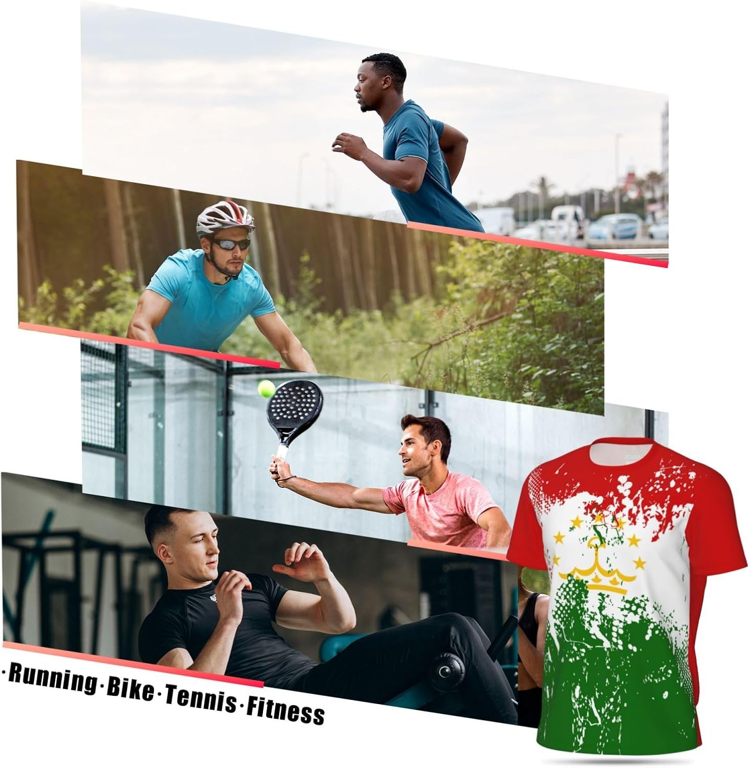 Tajikistan Flag Flag Grain Sports Mesh T-Shirt Retro Jerseys for Running Soccer