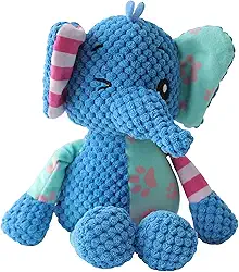 Brinquedo Bichinhos de Pelúcia Elefante Mordedor Com Som Apito para Animais de estimação Pet Cães Cachorros Divertido, Alivia o Estresse e Ansiedade Adultos e Filhotes