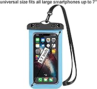 Vista 2 de Paquete de 6 bolsas universales impermeables para teléfono, funda impermeable para teléfono grande, bolsa seca IPX8, deportes al aire libre