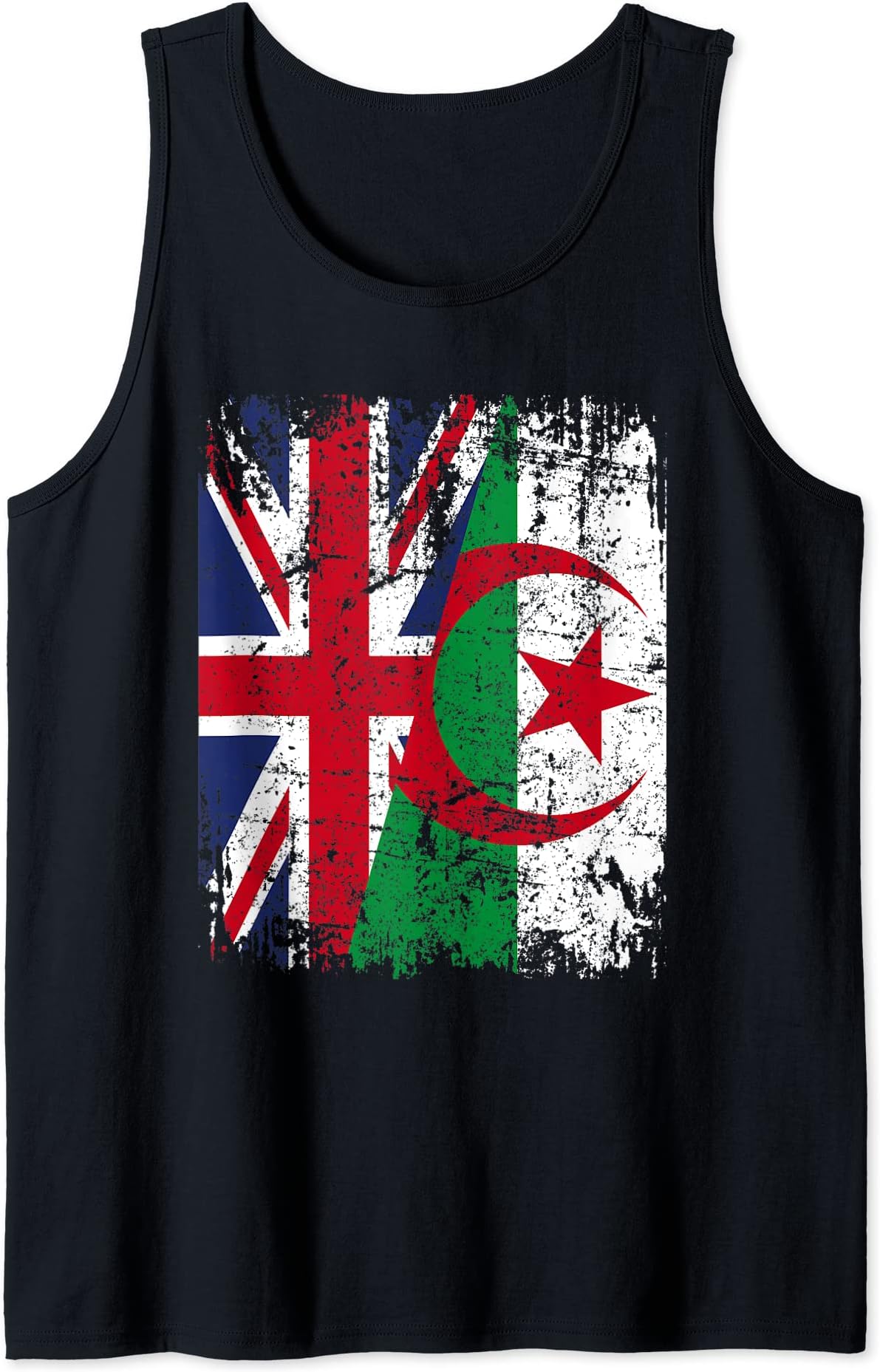 Algeria Family StoreALGERIA Half BRITAIN UK Friendship Flag ALGERIAN Tank Top
