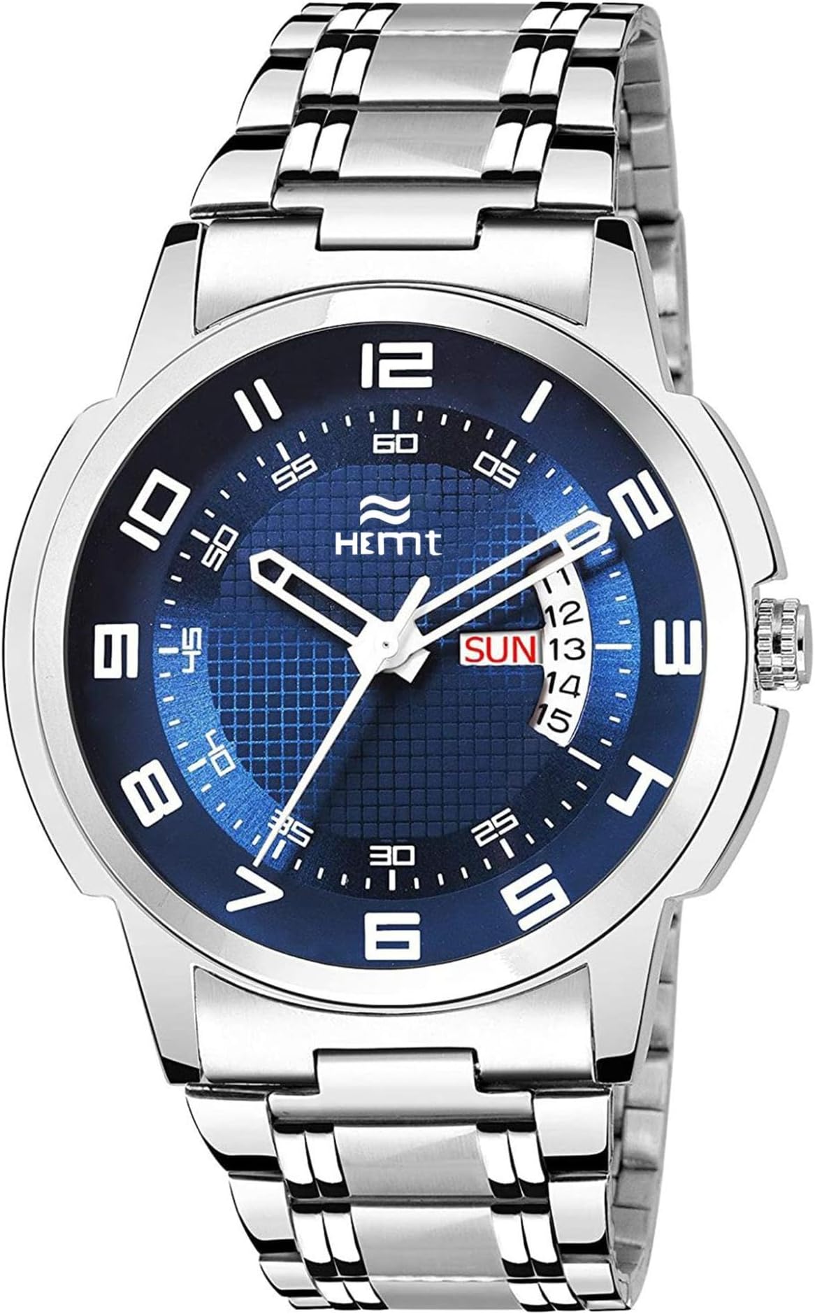 HEMTAnalog Blue Dial Men's Watch-HM-GR092-BLU-C