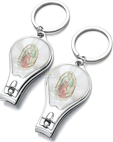 Miniatura 5 de WE Our Lady of Guadalupe (12 piezas) Llavero de bautismo con cortaúñas y abridor de recuerdos de fiesta para bebés niños y niñas/recuerdos de
