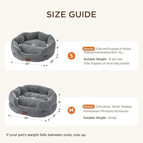 Miniatura 19 de Bedsure Camas lavables para perros, camas redondas con parte inferior antideslizante para gatos de interior, cachorros y gatitos, 20 pulgadas, gris