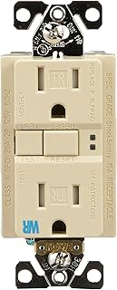 EATON TWRSGF15V Arrow Hart Tamper and Weather Resistant Duplex Gfci Receptacle, 125 Vac, 15 A, 2 Pole, 3 Wire, Ivory